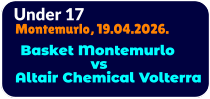 Under 17 Montemurlo, 19.04.2026.     Basket Montemurlo                   vs Altair Chemical Volterra